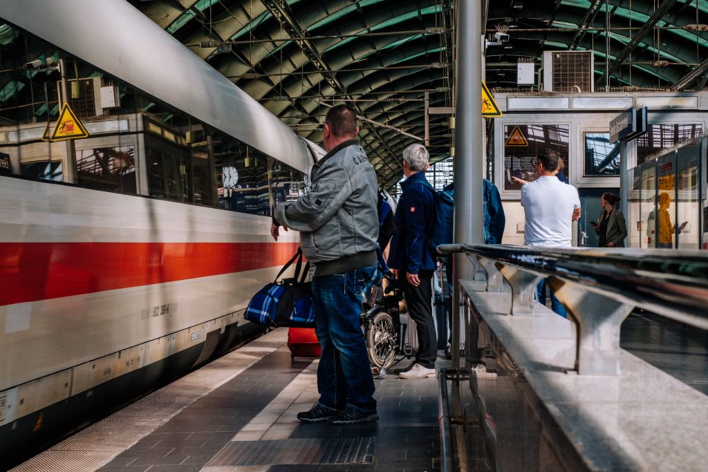 En tågstation i Berlin